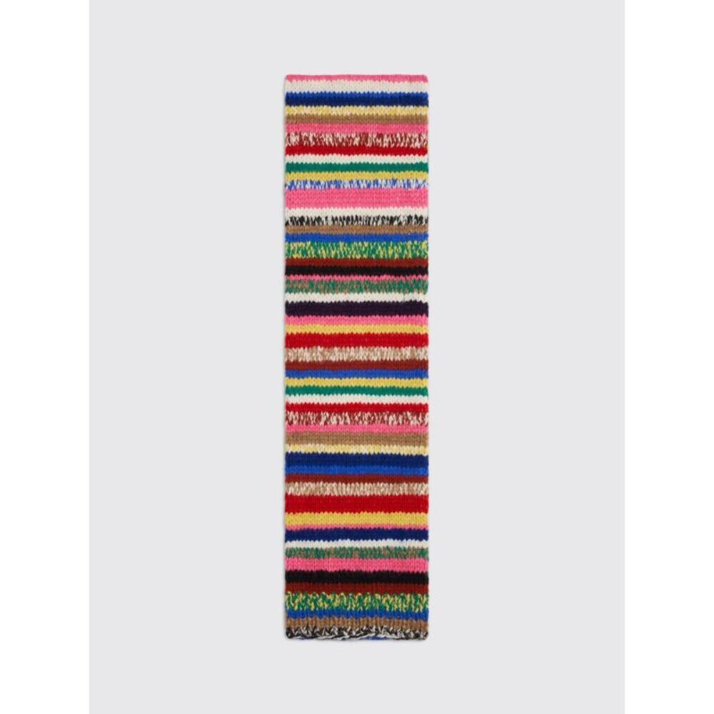 Celine Men Multicolor Striped Alpaca Mouline And Wool Scarf Celine
